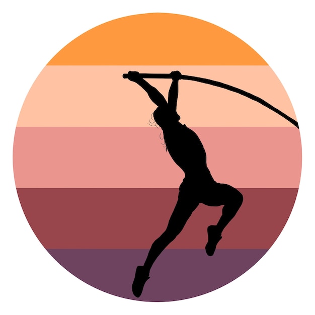 Вектор Логотип спорт женский силуэт