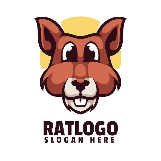 Vector logo for a squirrel head with a squirrel face