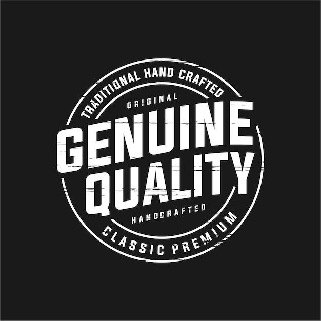 Logo stamp genuine quality