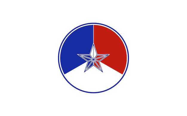 Logo star with american flag