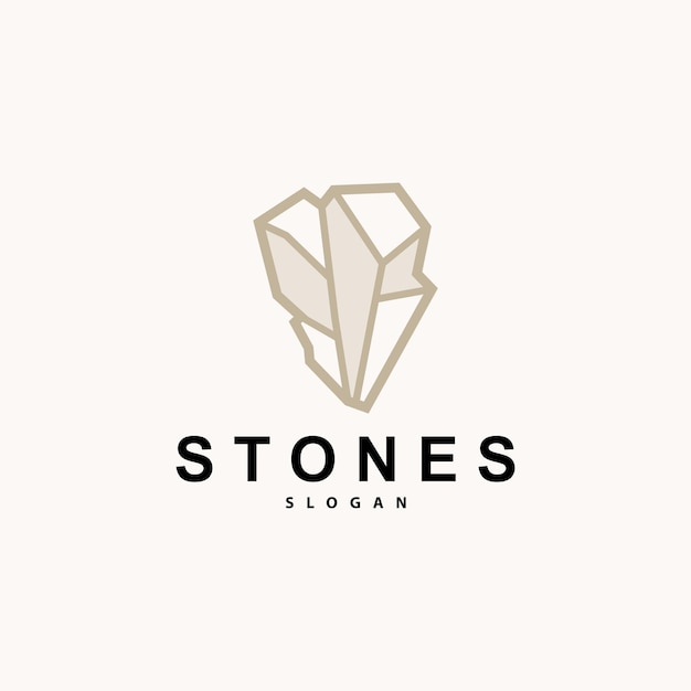 Logo Stone Premium Elegant Design Stone Balance Vector Stepping Rock Walking Icon Illustratieontwerp