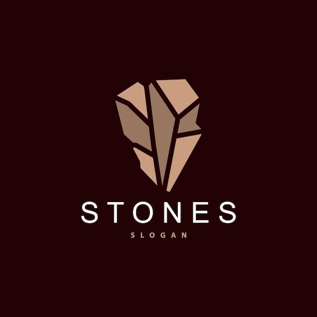 Logo Stone Premium Elegant Design Stone Balance Vector Stepping Rock Walking Icon Illustratieontwerp