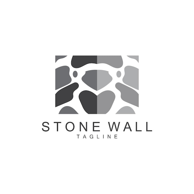 Logo Stone Vector Zen Meditatie Stone Balance Tranquilliteit Yoga Minimalistisch Eenvoudig Ontwerp