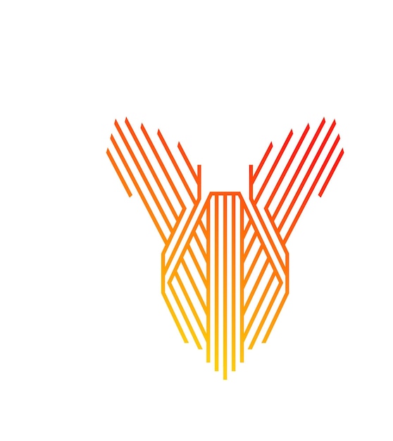 Logo strepen afbeelding abstract oranje ontwerp vector
