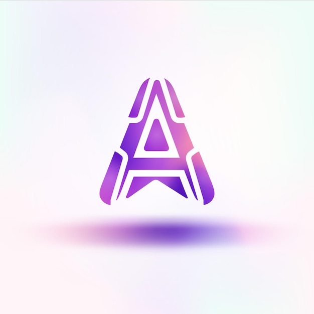 logo stylized letter A future style
