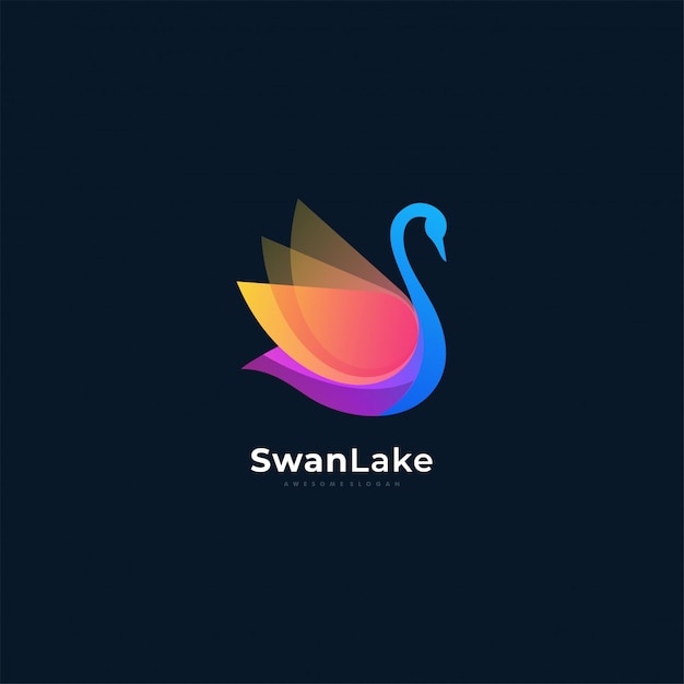 Logo Swan Gradient Kleurrijk.