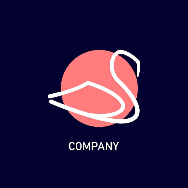 Vector logo swan modern