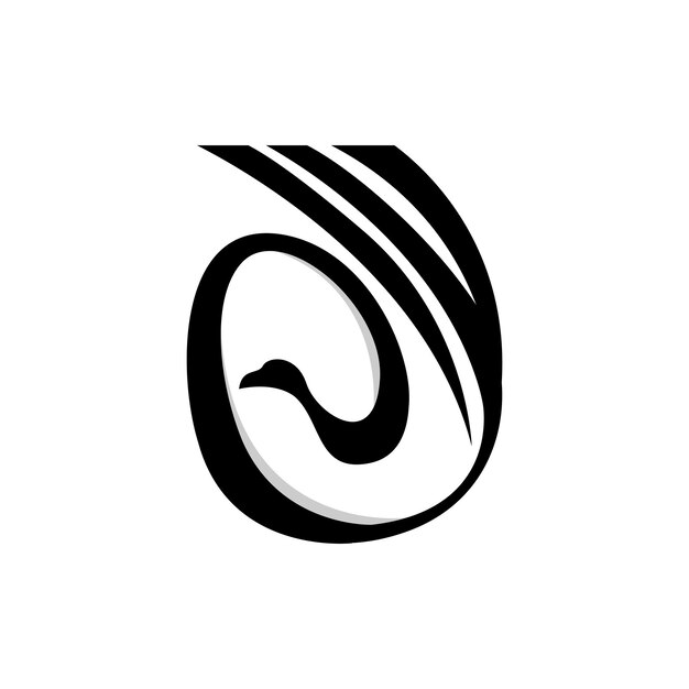 Vector logo swan vector desain sjabloon illustratie
