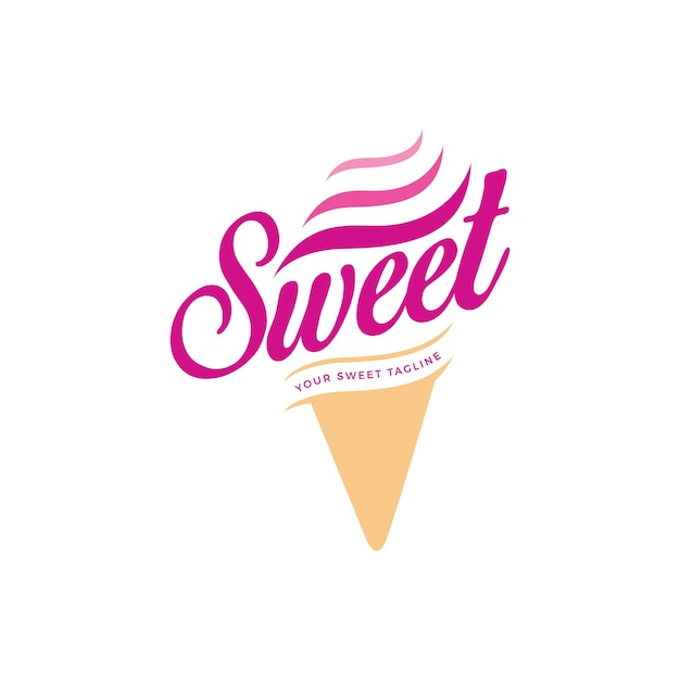 Un logo per un negozio di dolciumi chiamato sweet