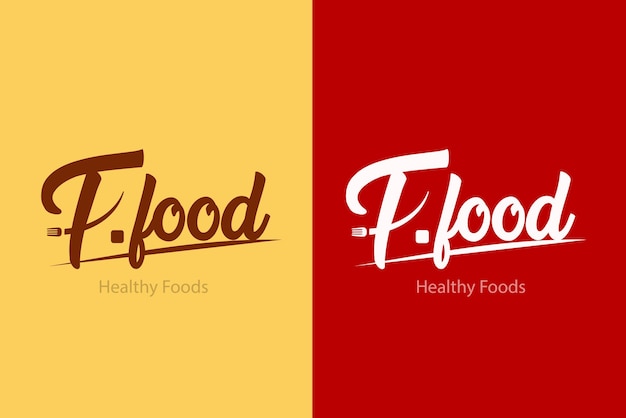 Vector the logo for t - food is in brown and red