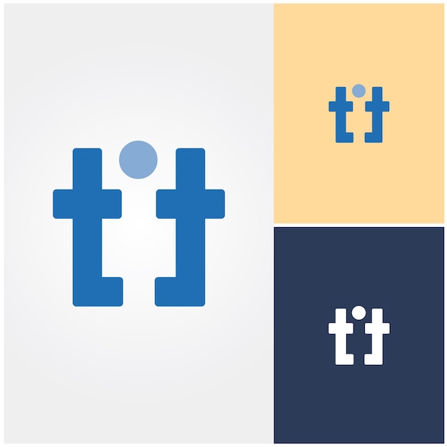 A logo for t and t with a blue background.