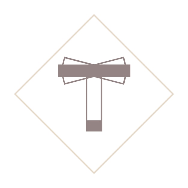 A logo for t that is in a square