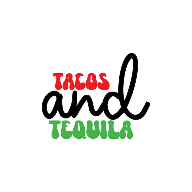 Vettore un logo per tacos e tequila che dice 
