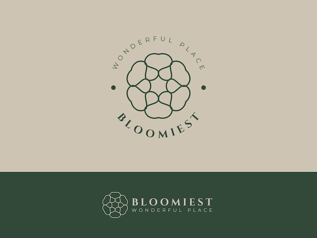 Logo Template for Aesthetic Flower and Leaf Industry