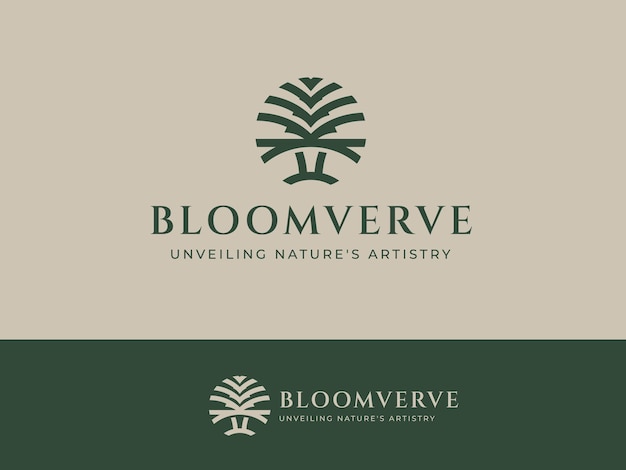 Logo Template for Aesthetic Flower and Leaf Industry