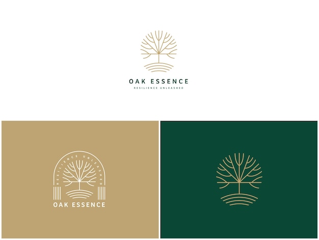 Logo Template for Business and Company with Oak Tree