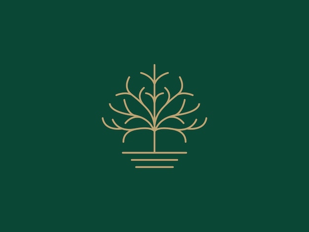 Logo Template for Business and Company with Oak Tree