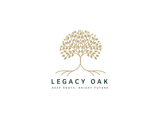 Logo Template for Business and Company with Oak Tree