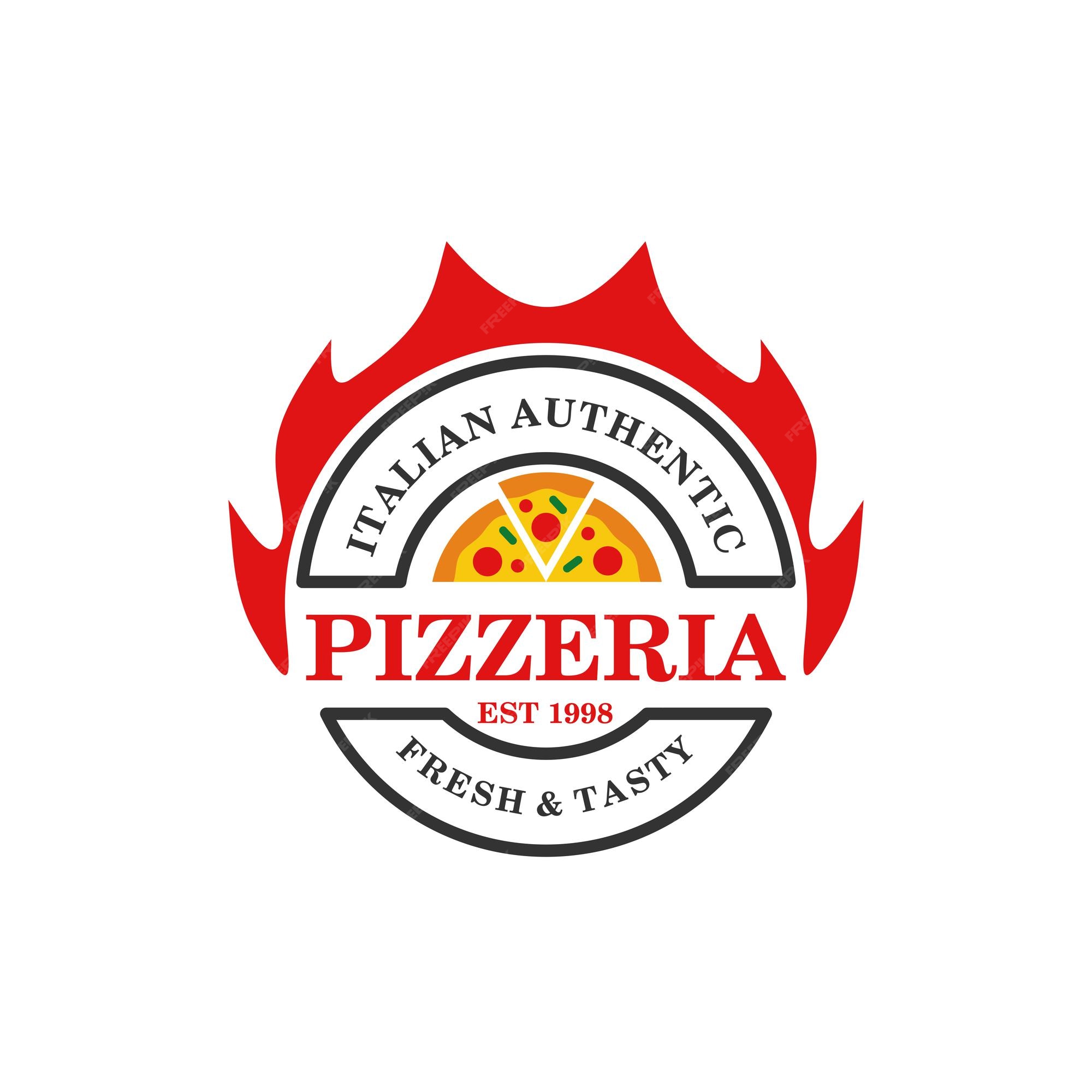 Premium Vector | Logo template emblem pizzeria