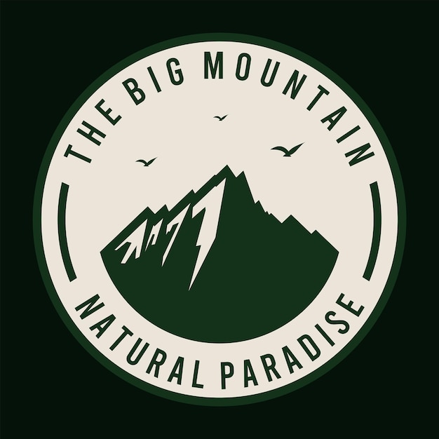 Vector logo template focused on mountainous places