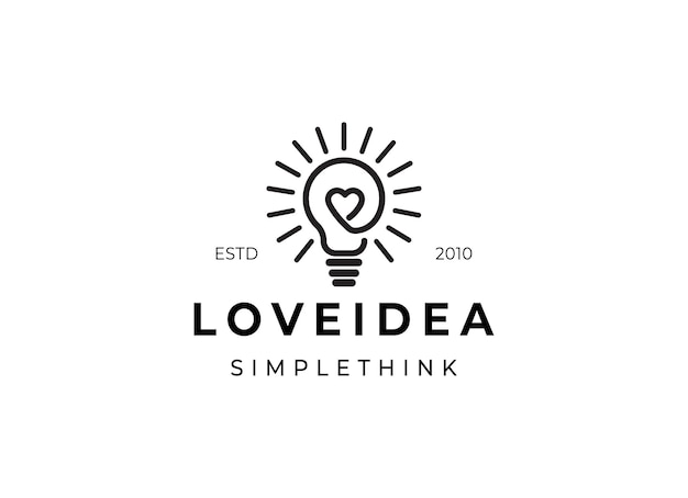 Vettore modello di logo nuova idea lampada di pensiero lampadina di marca identità aziendale della società