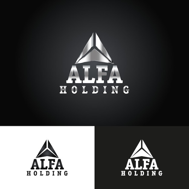 Logo template holding, group, corporate, accounting, agency, technology, management, associate