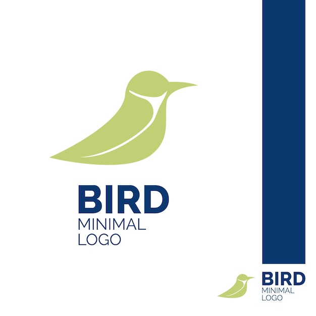 Logo Template Minimal Bird Logo Leuke vogel illustratie Vogel mascotte in Patel kleur