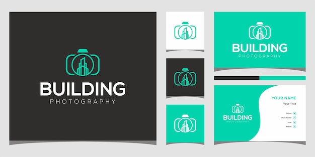 Logo template photography building photographer photo company brand branding corporate identity