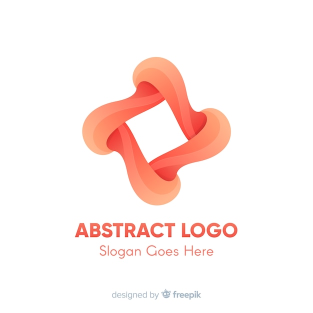 Vector logo template with abstract shapes