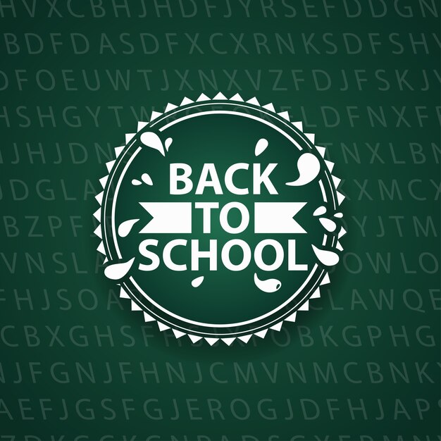 Logo terug naar school. vecto