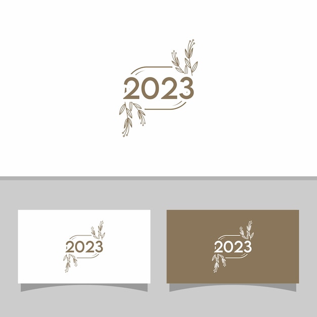 Logo text design 2023 number design template vector