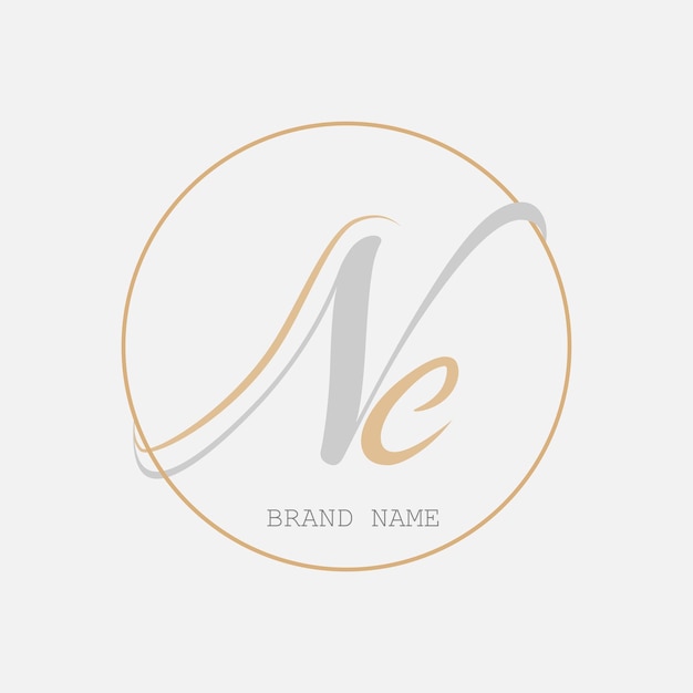 Vector logo text initial n