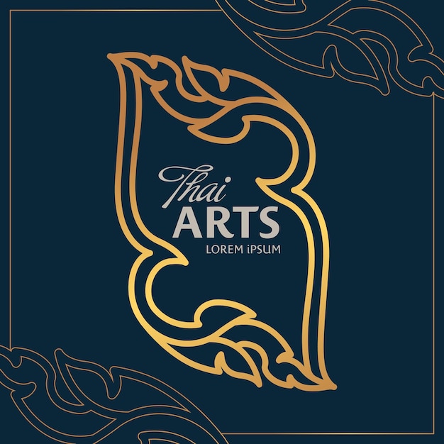 Logo thai art traditional concept design background