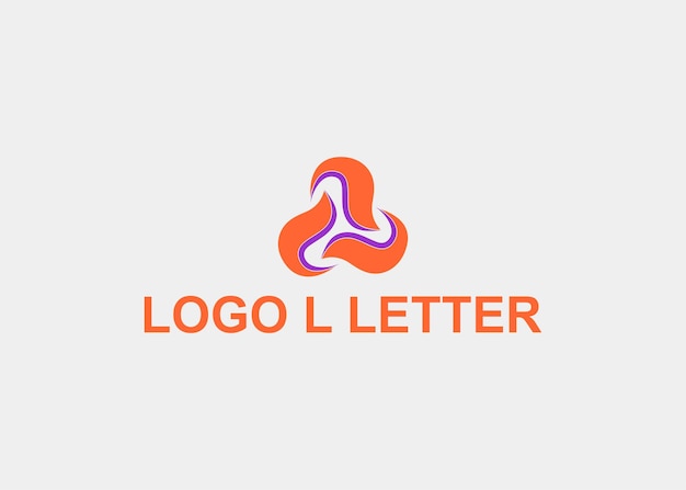 Logo tripla l lettera nome azienda