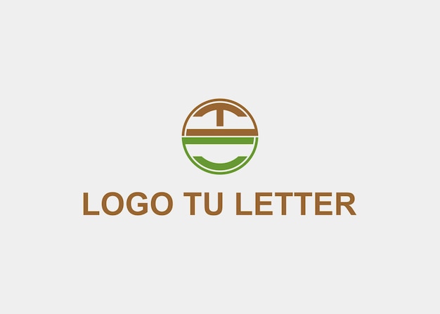 Logo tu lettera cerchio nome azienda