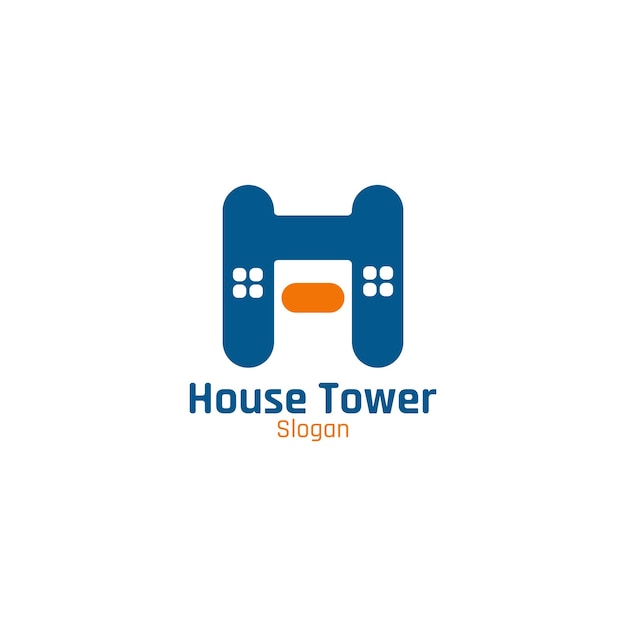 Logo of two tower houses that form the letters h and a.