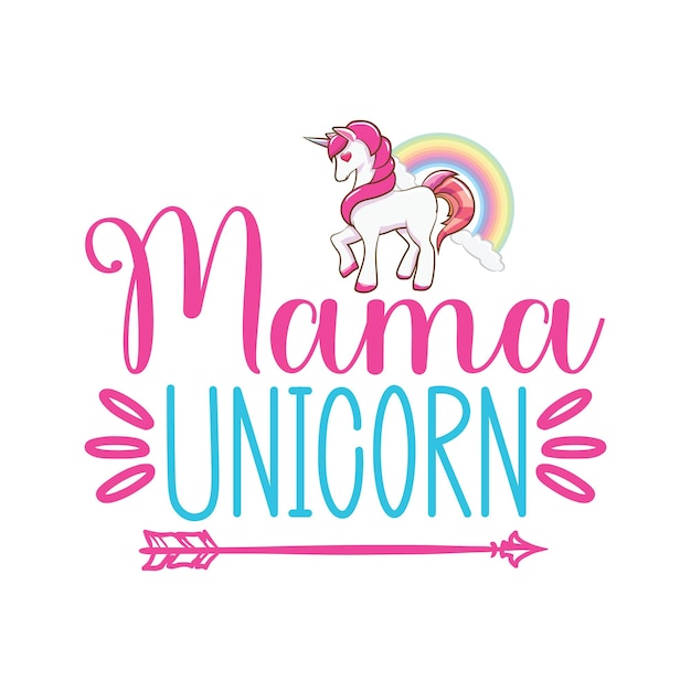 Логотип компании-единорога под названием mama unicorn.