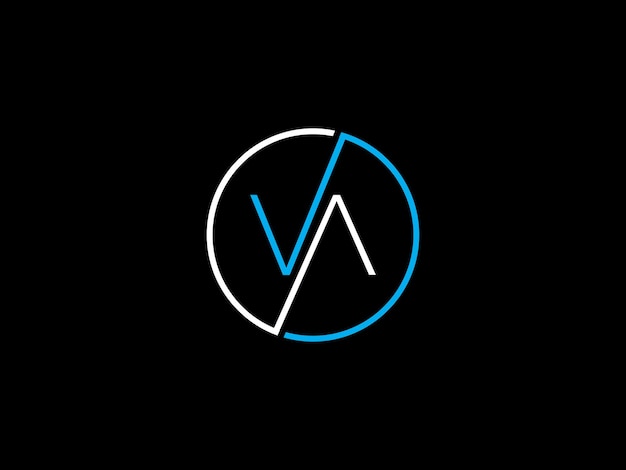 A logo for va with a black background