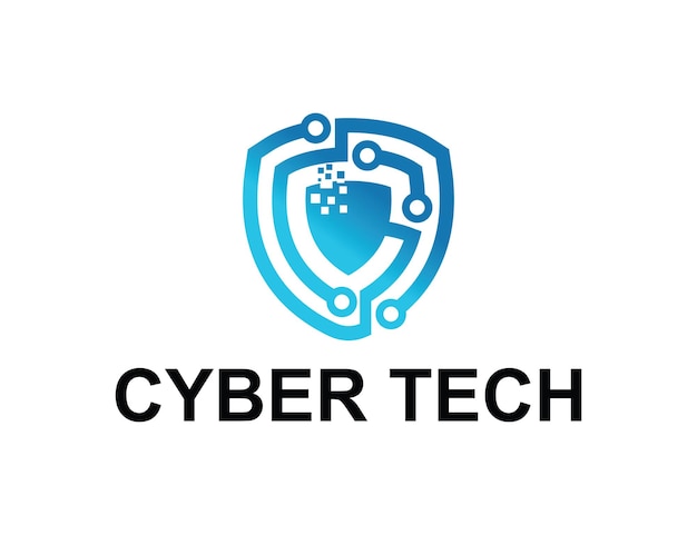 Vector logo van cybertechnologie