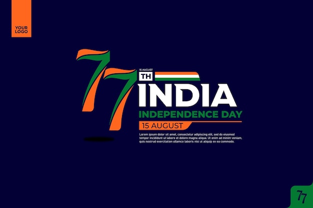 Logo van de 77e onafhankelijkheidsdag van India