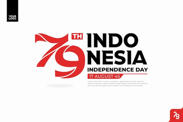 Logo van de 79e Onafhankelijkheidsdag van Indonesië