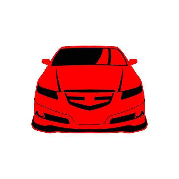 logo van de auto voorzijde rode vector