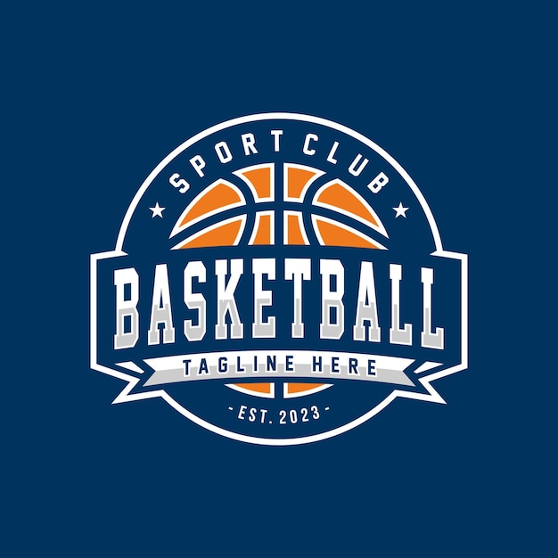 Logo van de basketbalclub Emblem van de basketballclub