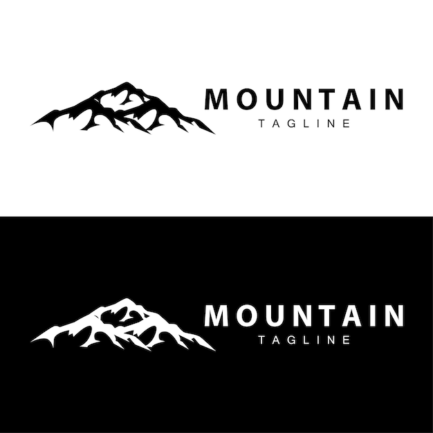 Logo van de berg Eenvoudige illustratie Silhouet Template Vector Design
