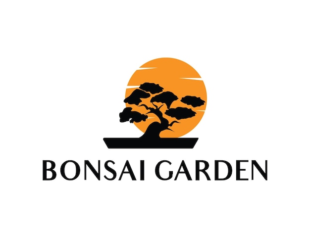 Vector logo van de bonsai-tuin