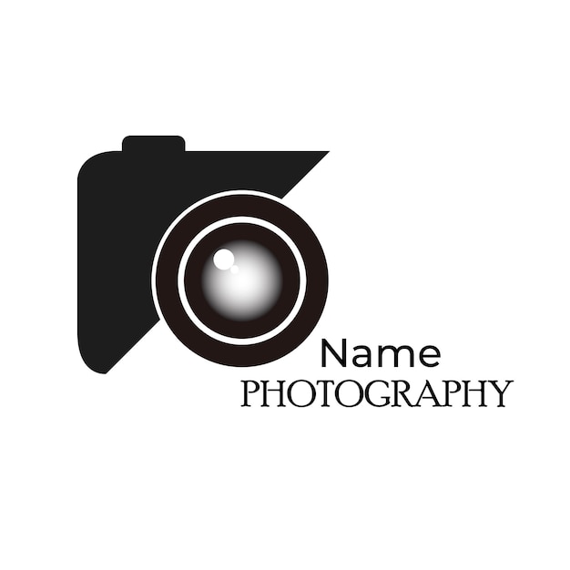 Logo van de camera Icon vector illustratie Lens en foto set Fotografie logo