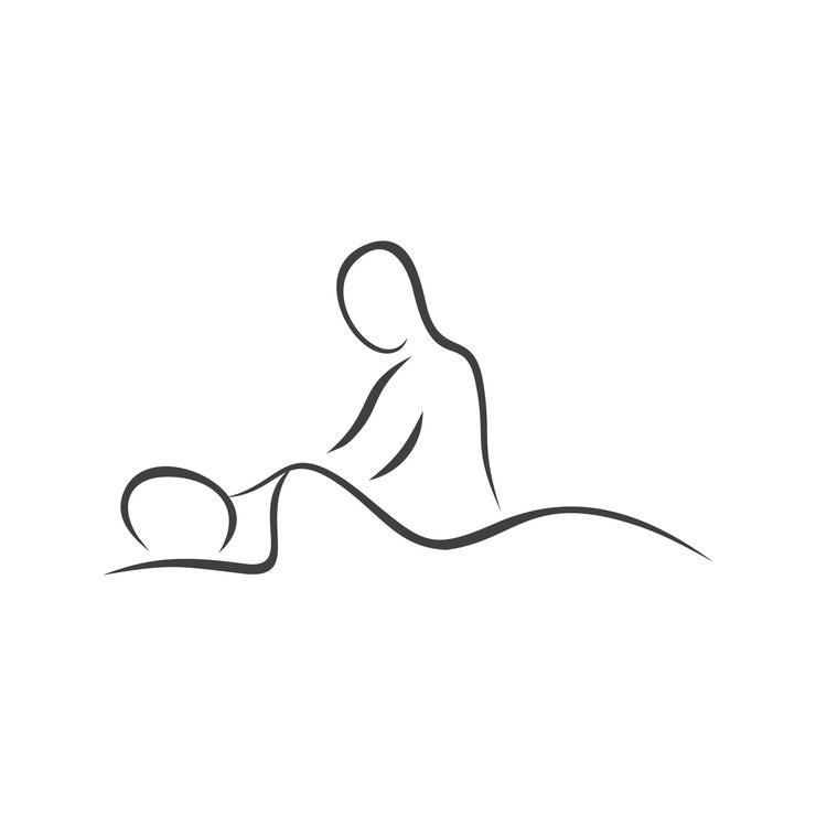 Vector logo van de kalmerende lichaamsmassage