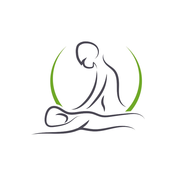 Vector logo van de kalmerende lichaamsmassage