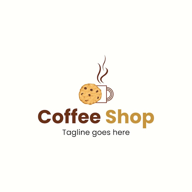 logo van de koffiewinkel logo van het bedrijf logo van het koffiehuis tea logo van het café logo