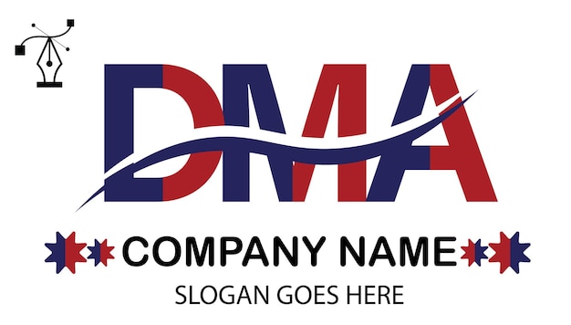 Vector logo van de letter dma